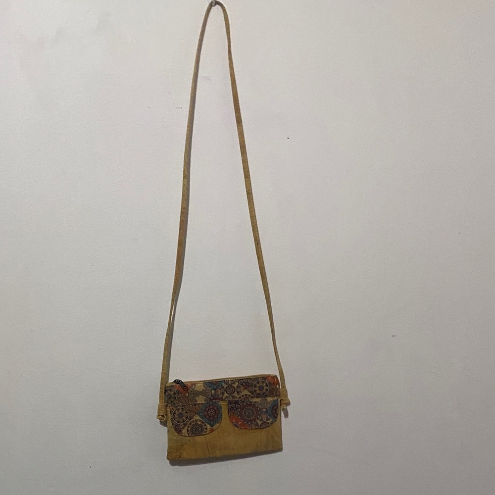 Yellow Patterned Crossbody Bag